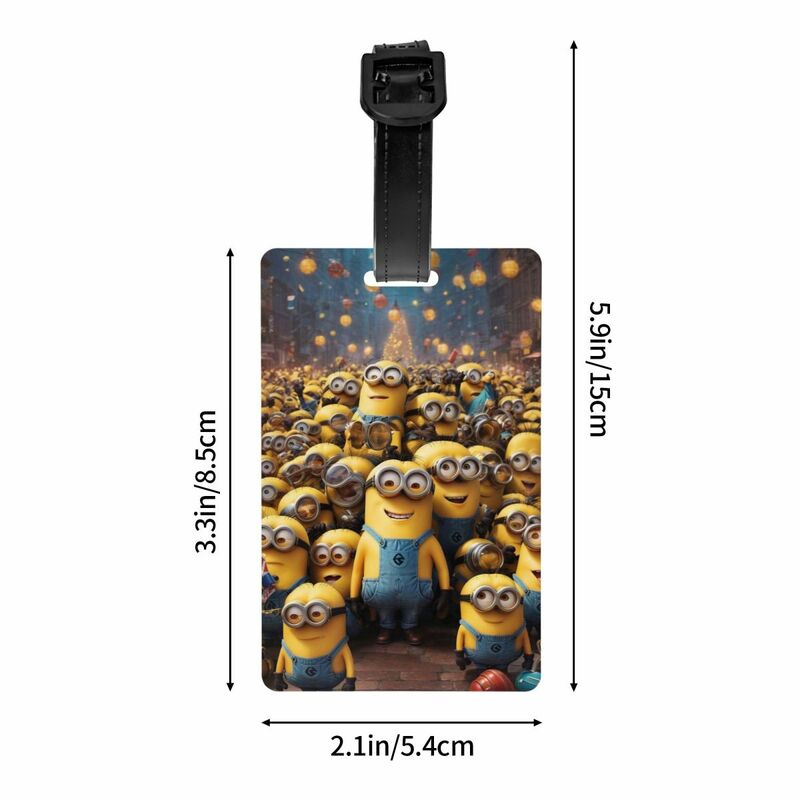 Custom Minions Luggage Tags for Suitcases Funny Baggage Tags Privacy Cover ID Label