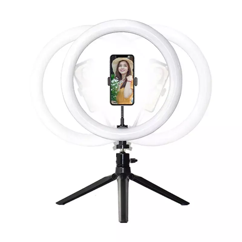 Anillo de luz Led extensible y regulable de 18 pulgadas, palo Selfie con 3 modos, HQ-18N plegable ajustable de 160cm, iluminación fotográfica