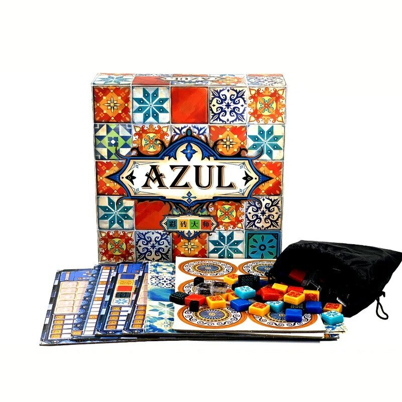 Jeu de société de maître de brique colorée AZUL, série de tuiles, maître en verre, chinois avec nouveau jeu de placement 6 000 joueurs