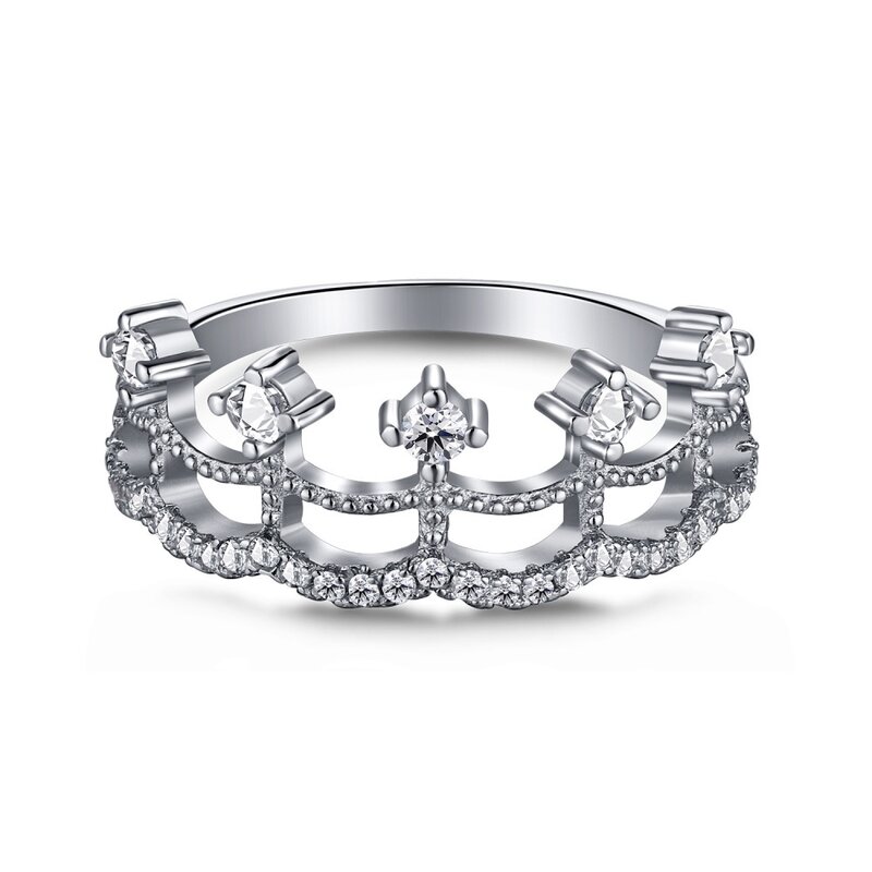 Новинка 2024, женское кольцо из серебра пробы с кружевной юбкой, свежее и популярное в Европе и Америке, маленькое дизайнерское кольцо