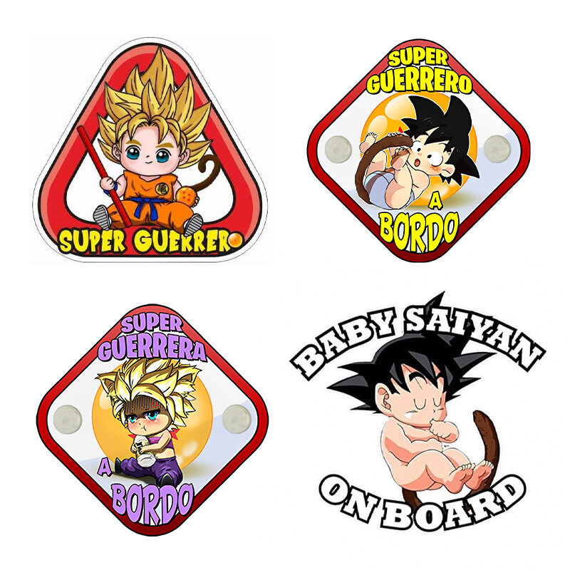 Baby on Board Mimics Super Warrior Board Car Sticker Dragon Ball Anime Stickers protezione solare impermeabile