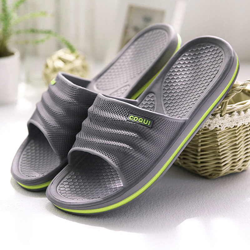 Men Slippers for Home Concise Non-slip Unisex Shoes Soft Comfortable Indoor Slippers Women Summer 2023 Classic Bathroom Slippers