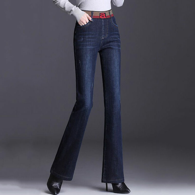 Vintage Patchwork Slim Jeans svasati donna vita alta moda Stretch Skinny Denim Pant nuova primavera estate a campana Vaqueros