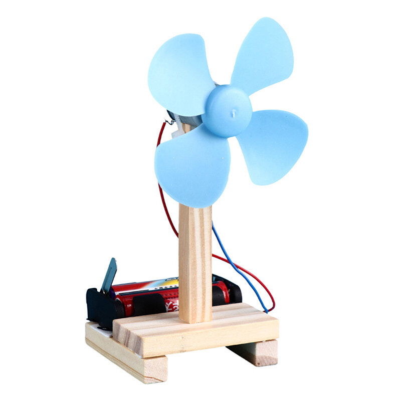 1Pc Blue Diy Elektrische Fan Experiment Model Natuurkunde Wetenschap Elementair Onderwijs