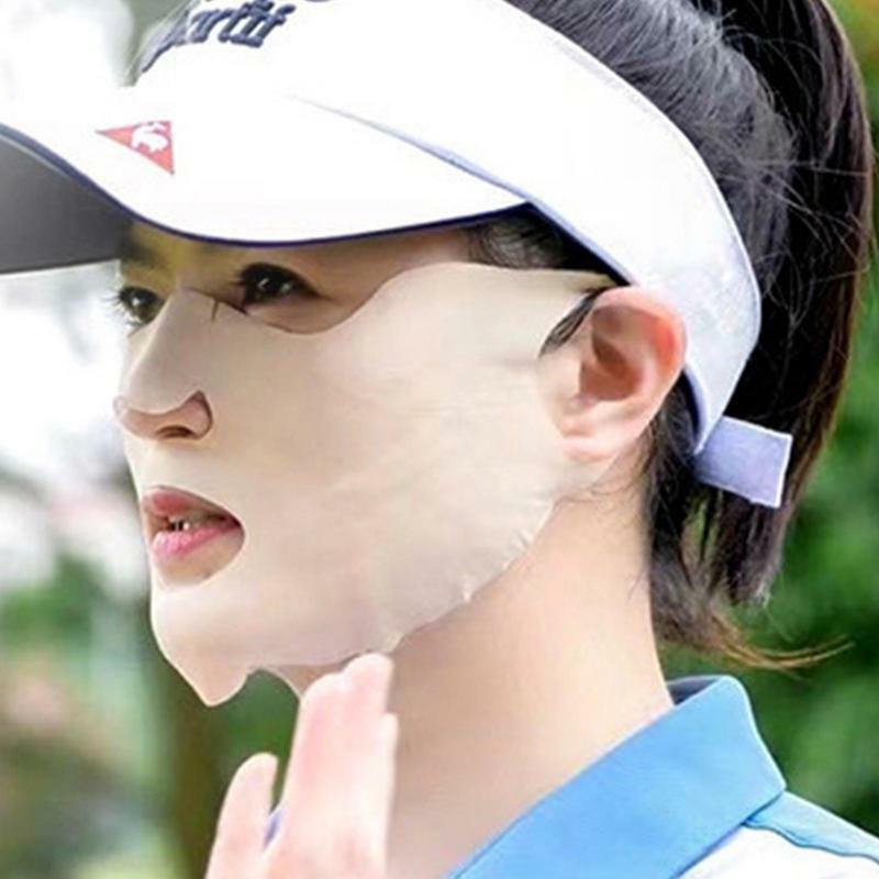 Golf Sun Protection Patches, Proteção UV Facial Cooling, Máscara protetora de caminhadas ao ar livre