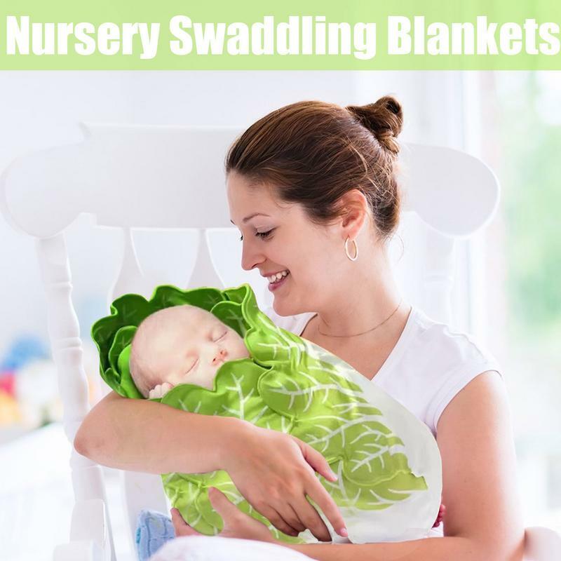 Cobertor Swaddle portátil para bebê recém-nascido, colcha quente dormindo, gaze de repolho, menina e menino, verão