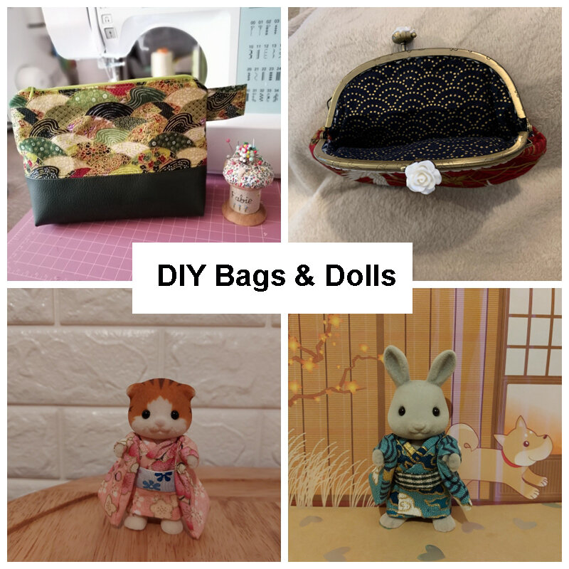 Комплект хлопковой ткани для пэчворка, шитья кукол и сумок, японская, материал для стеганых изделий, 20x25 см