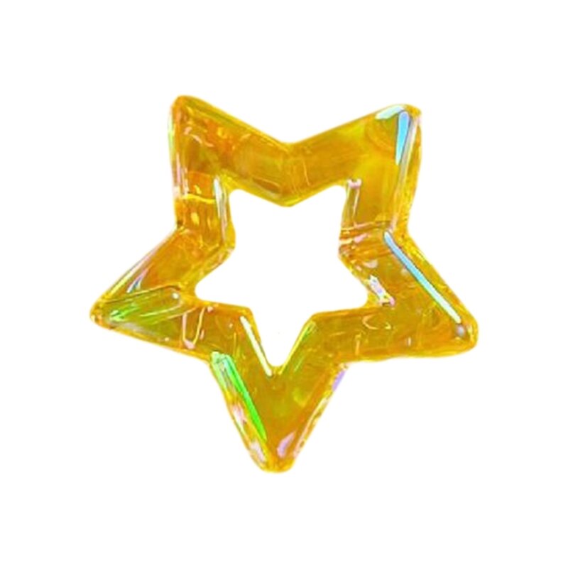 E0BF acrílico estrella estrella colgante estrella hueca fabricación joyas accesorios pieza joyería para DIY