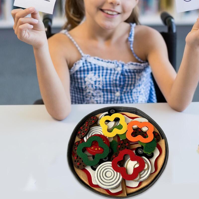 Vilt Pizza Spelen Set Rollenspel Speelgoed Keuken Voedsel Speelgoed Voor Kinderen Kinderen Van 3 +