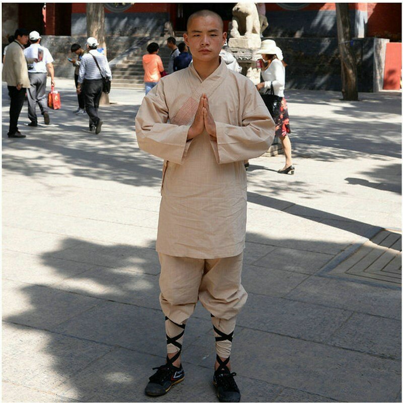 Chinese Shaolin Martial Arts Monk Clothes Shaolin Temple Clothes Martial Arts Exercise Clothing Shaolin Uniform