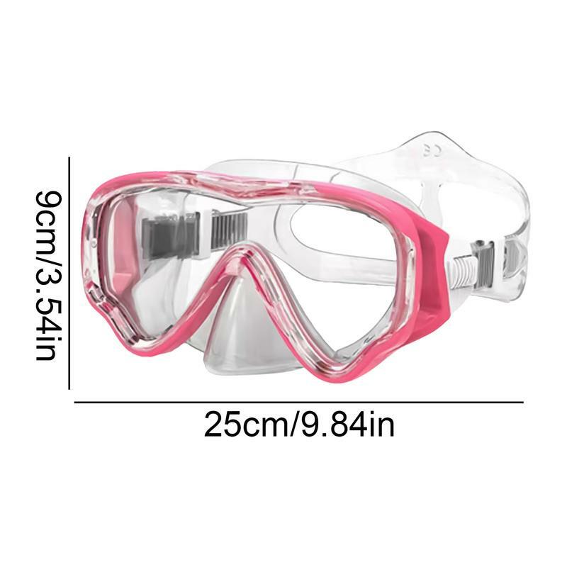 Gogle pływackie dla dzieci okulary do nurkowania z rurką o szerokim zasięgu okulary do nurkowania gogle przeciwmgielne z osłoną na nos okulary pływackie
