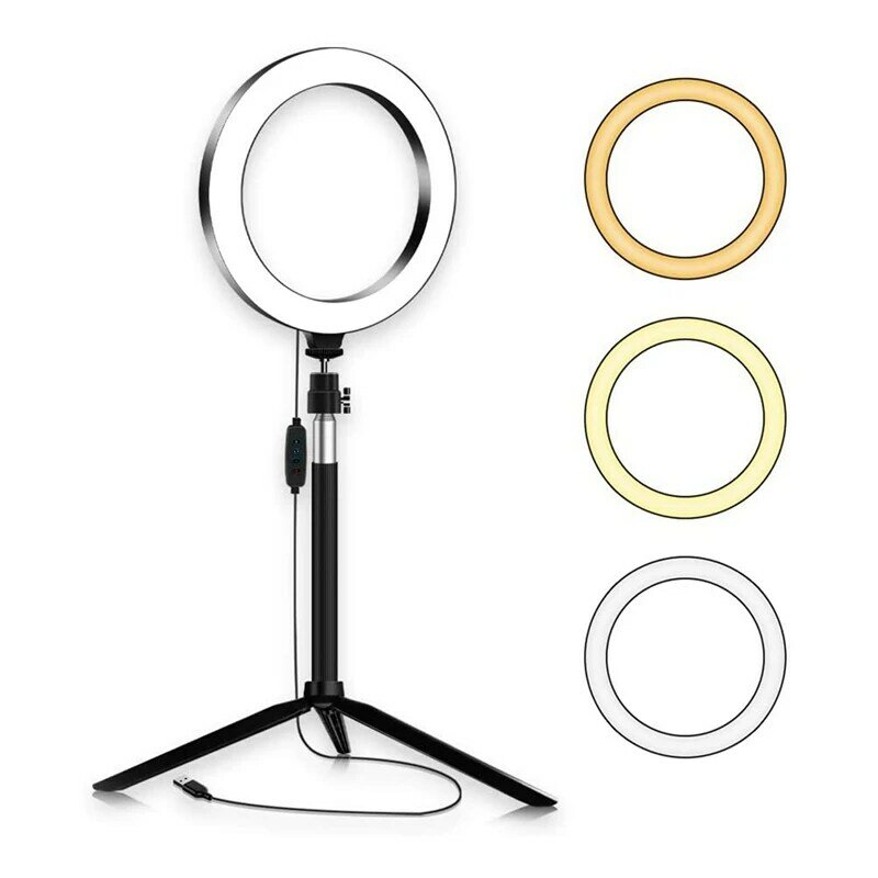 NEW-Photography Ring Light With Bluetooth Shutter LED Makeup Ring Lamp With Fanny Pack For Women Waterproof Waist Bags