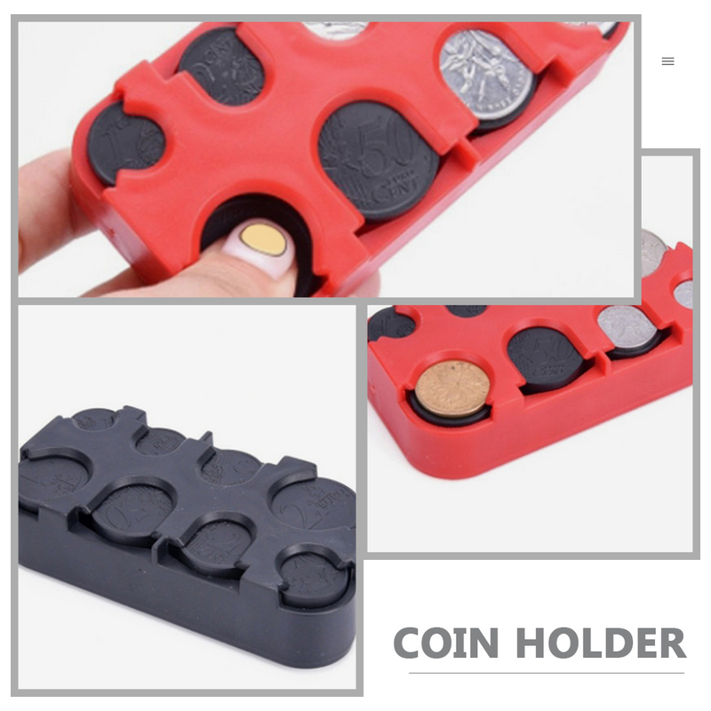 Soporte para monedas de coche, contenedor de monedas de coche, organizador de monedas de coche, soporte de monedas de múltiples ranuras, 2 piezas