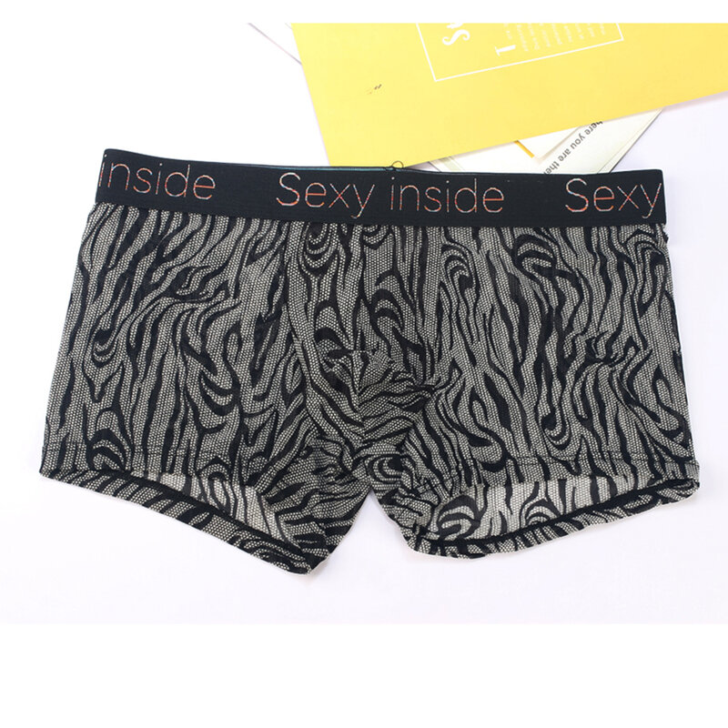 Underpant Bra Pantys Underpants Underwear Breathable Mesh Bikini Men's Underwear Boxer Briefs with Ice Silk Fabric