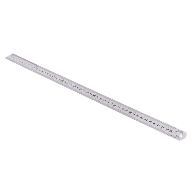 ステンレス鋼メートル法定規、溝、50 cm、6x
