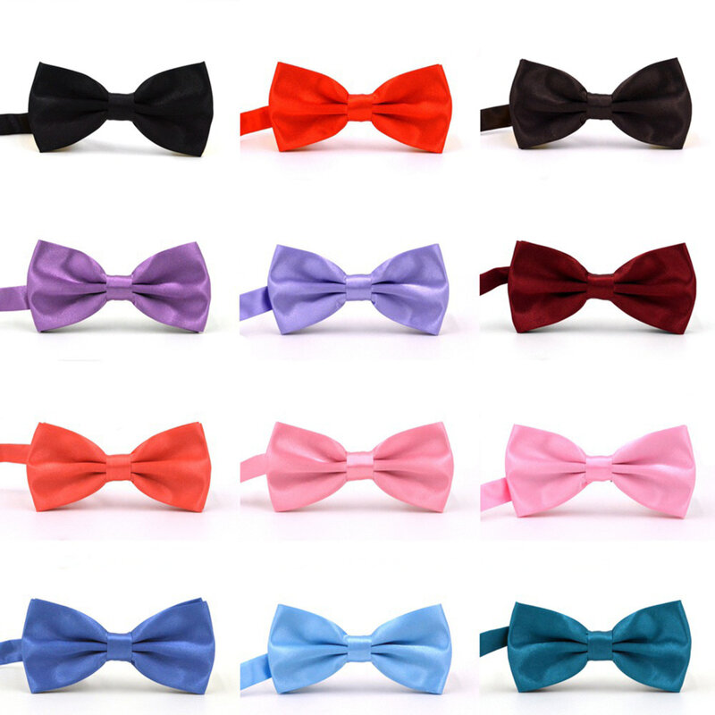 Однотонный Регулируемый разноцветный галстук-бабочка, аксессуары для женской свадьбы, бизнеса, встреч, распродажа, Прямая поставка