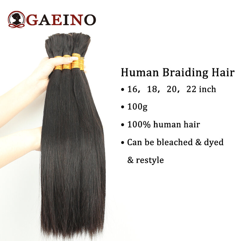 Extensiones de cabello humano negro Natural, mechones a granel, Material de salón crudo, 16-28 pulgadas, 100%