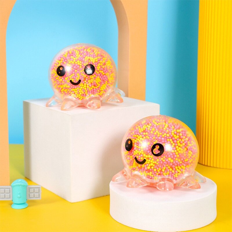 77HD Hand dehnbares Spielzeug Squeeze Octopus LED Ball Sensory Fidget Neuheit Gag für Kinder OCD Stress Release Niedliche