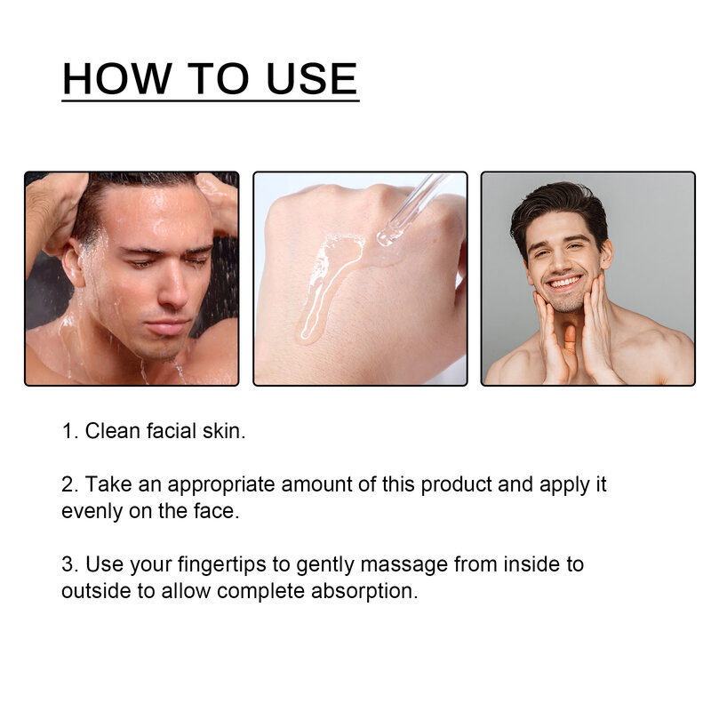 Mężczyźni Serum przeciwzmarszczkowe przywracanie elastyczności nawilżające poprawiają złuszczanie szorstka skóra usuwają ciemne koła esencję ujędrniającą twarz