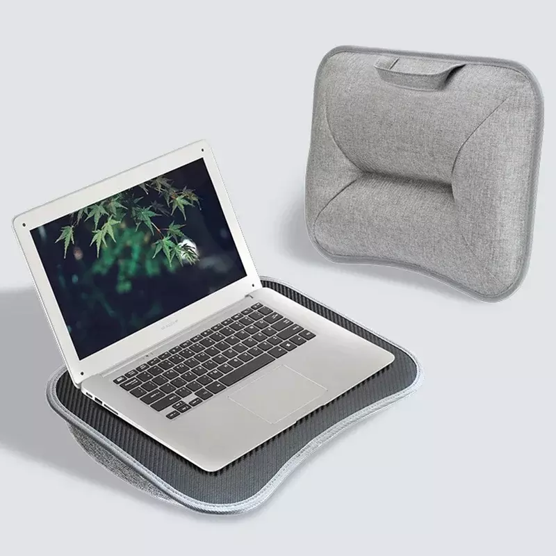 MUMUCC-Bureau d'ordinateur portable de voyage minimaliste, bureau d'ordinateur portable avec coussins, mousse haute densité, doux et confortable, coussin et téléphone