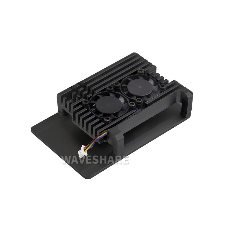 Waveshare Aluminium Alloy Case for Raspberry Pi 5, Dual Cooling Fans