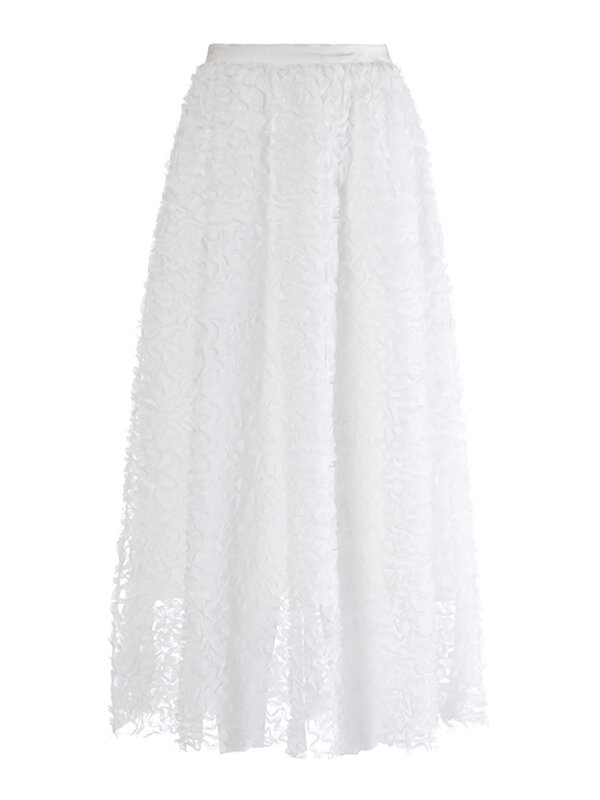 Женская юбка со складками TWOTWINSTYLE, повседневная однотонная трапециевидная юбка составного кроя с высокой талией, KSK506687