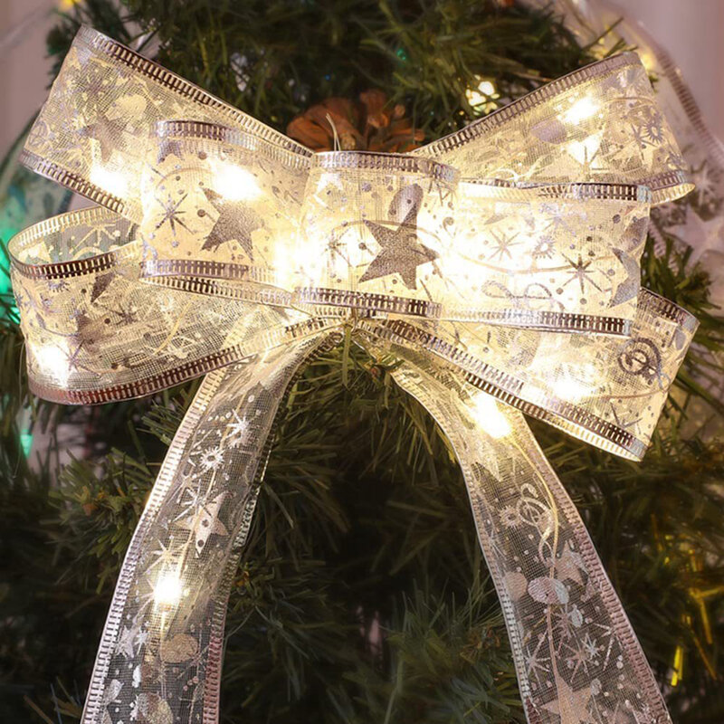 Słodka świąteczna wstążka łańcuchy świetlne 50 łańcuchy świetlne zasilanie bateryjne LED na choinkę dekoracja weselna