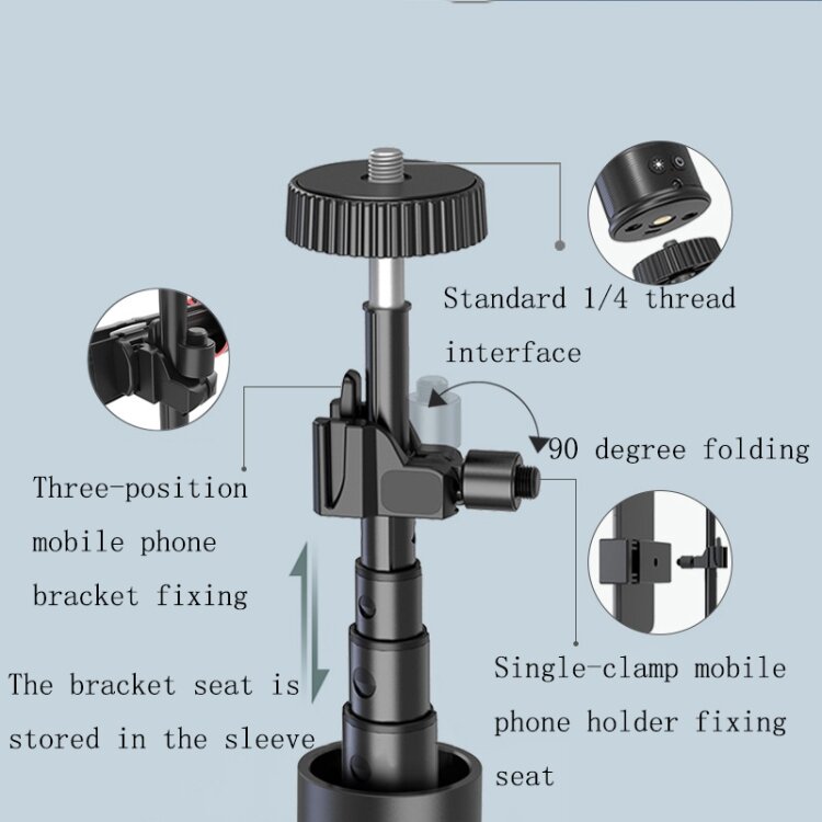 Hot Selling CYKE AB1104 Floor-To-Ceiling Fill Light Multi-Camera Mobile Phone Live Tripod