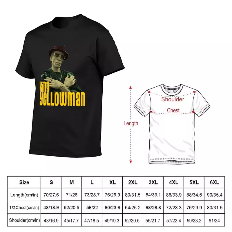 Camiseta de King Yellowman para hombre, camisa con estampado de animales, blanca, de aduanas