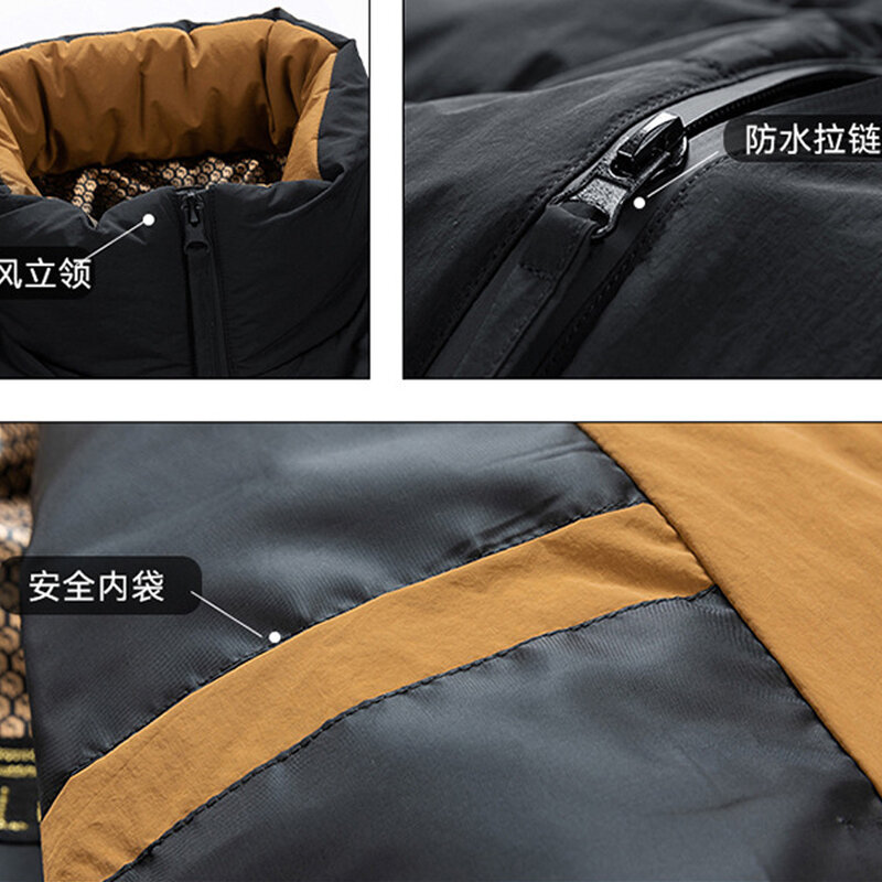 Piumino con colletto alla coreana giacche invernali spesse da uomo Plus Size 9XL piumino da uomo moda inverno impermeabile cappotto Cargo maschile