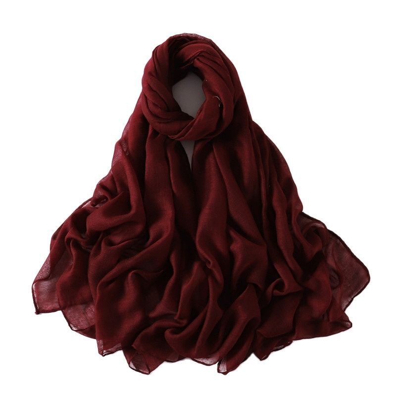 Chal de viscosa de algodón para mujer, bufanda lisa de 58 colores, envoltura sólida de alta calidad, Pashmina, Hijab musulmán, redecilla, 180x90Cm