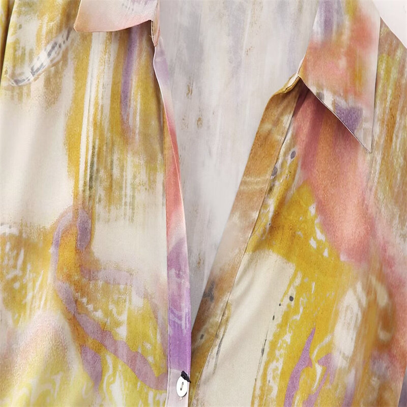Vestido largo informal con estampado de múltiples capas para mujer, traje elegante de una sola botonadura con textura, 2024