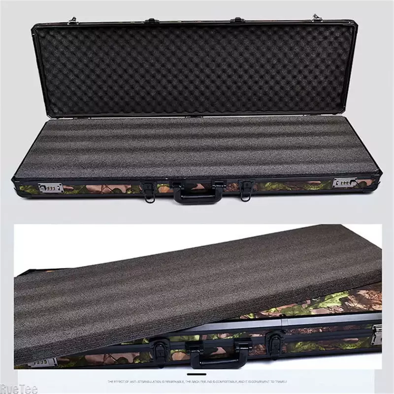 Extra Lange Aluminium Gereedschapskist Koffer Instrument Case Vis Paal Case Veiligheidskast Opbergdoos Met Spons