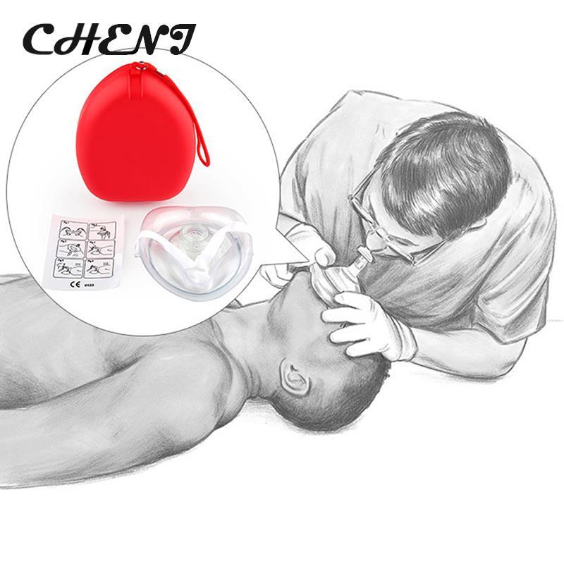 1pc rianimatore salvataggio maschere di pronto soccorso di emergenza maschera respiratoria CPR bocca respiro valvola unidirezionale strumenti di pronto soccorso professionale