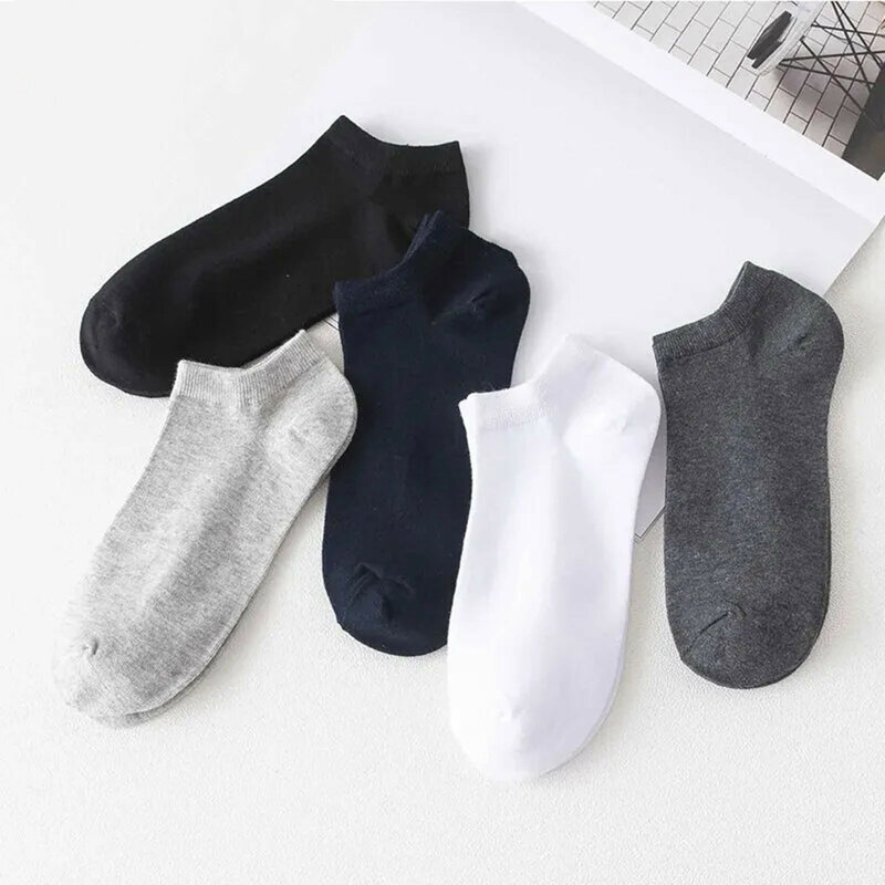 10Pair Cotton Slim Breathable Low-Cut Boat Socks Deodorant and Sweat-Absorbent Cotton Socks Suitable for Men and Women