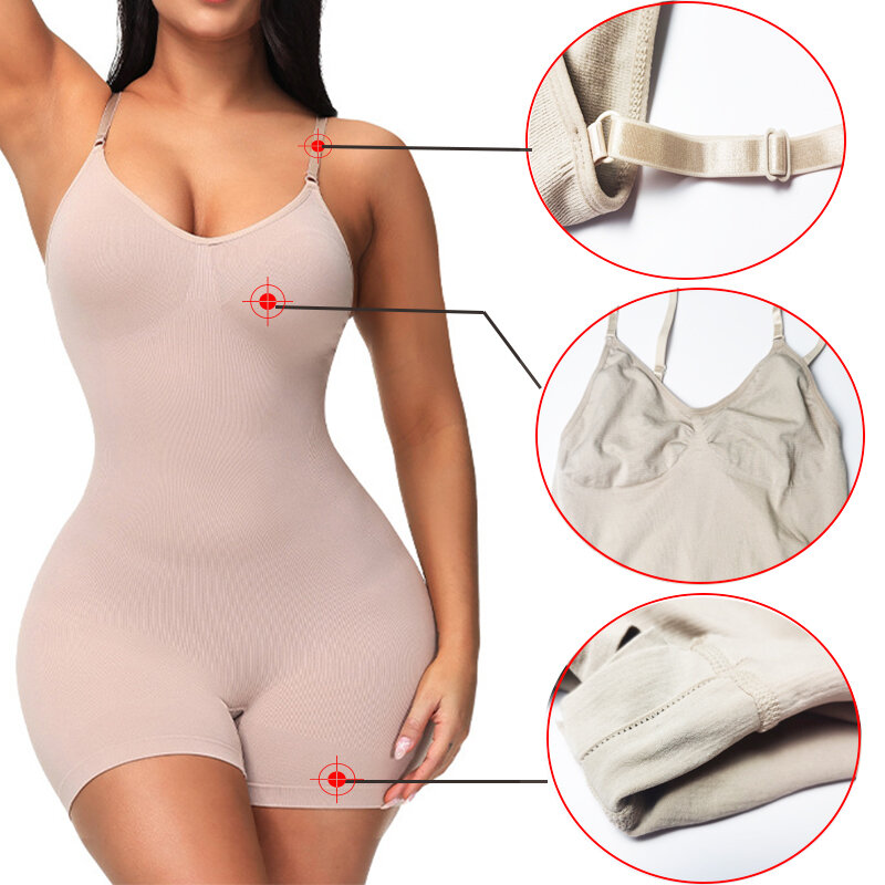GUUDIA-Open Crotch Bodysuit, Shapewear Macacão, Body Shaper, Comprimir, Controle barriga, Shapers, Spandex, Elastic Shape, sem costura, suave