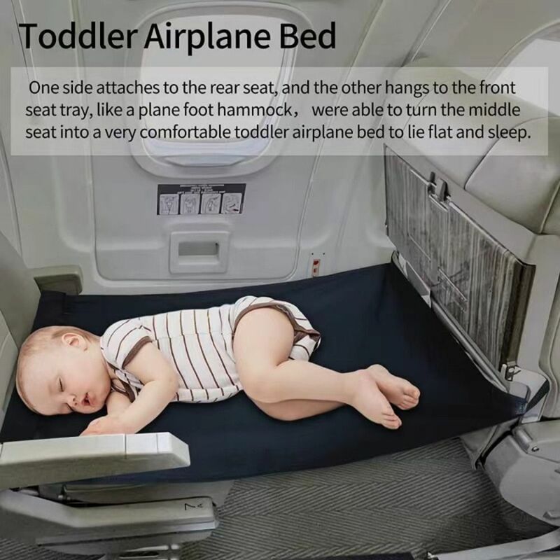 Letto per aereo in tinta unita lavabile in tessuto di bue rettangolo estensione del sedile pedali letto bambino