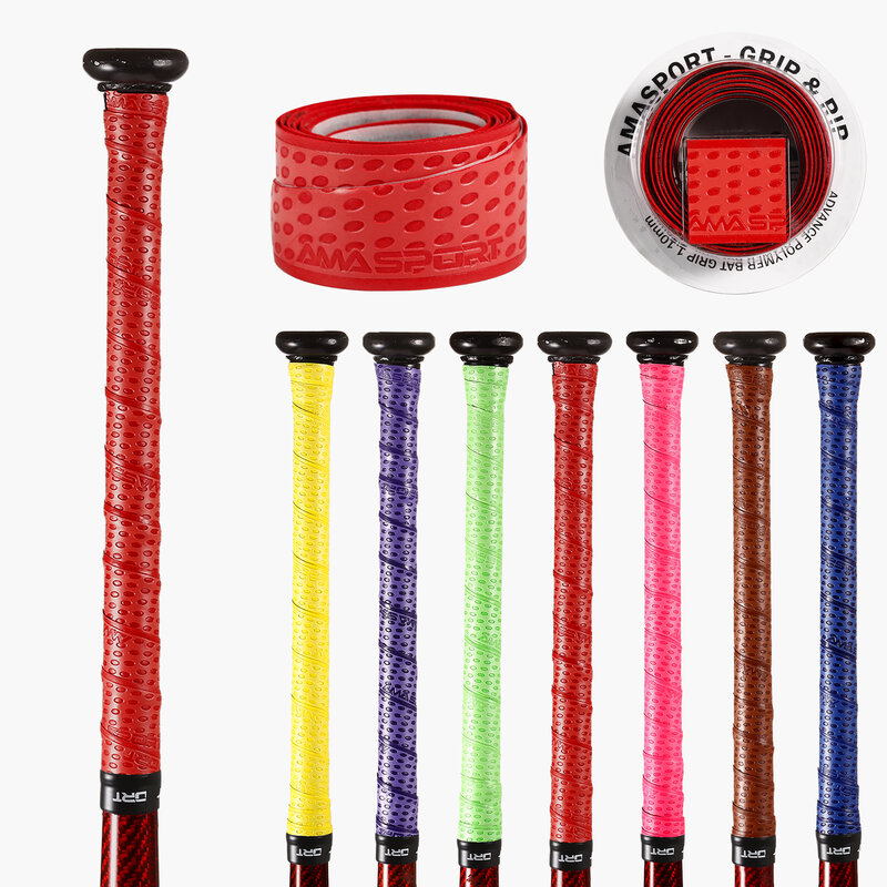 AMASPORT-cintas de agarre antideslizantes para bate de béisbol, banda para el sudor de 10 piezas/20 piezas/50 piezas, Color aleatorio, accesorios de Softball