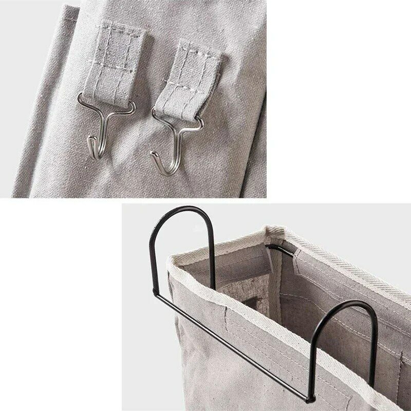 Portable Baby Care Essentials Hanging Organizador, Armazenamento do berço, Berço, Saco de fraldas, Linho, Acessórios de cama