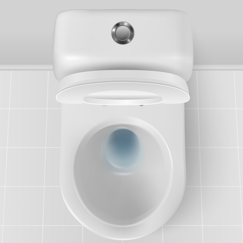 1 buah tangki Toilet tombol tekan ganda bulat penutup tangki air Toilet tombol tekan