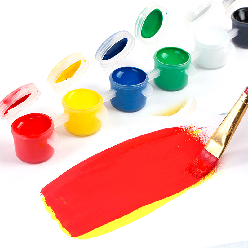 Matériaux acryliques écologiques pour peinture à la main, 6 couleurs, 3ml