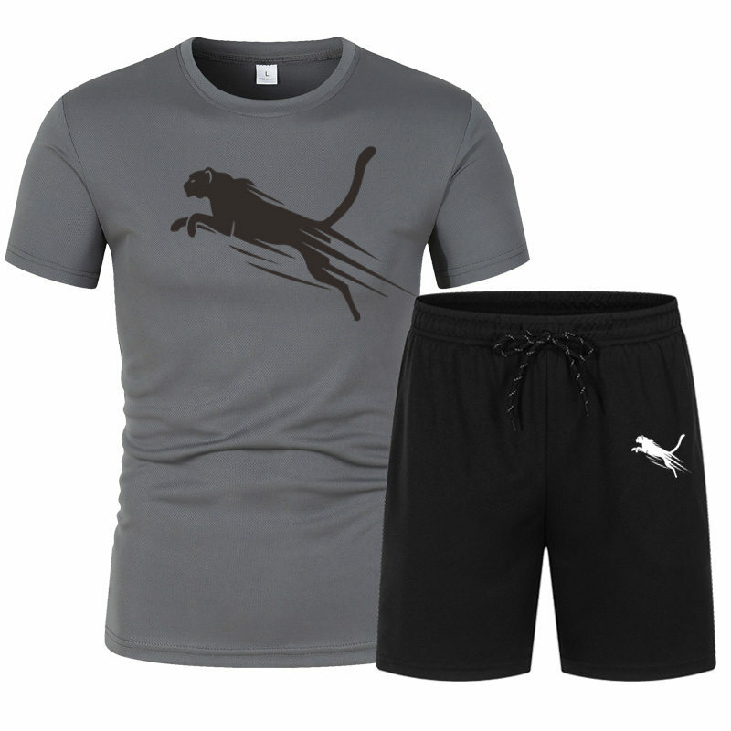 Ternos masculinos de verão, camisetas e shorts com 2 peças, roupas de corrida, roupas de ginástica, roupas de luxo, moda, 2022