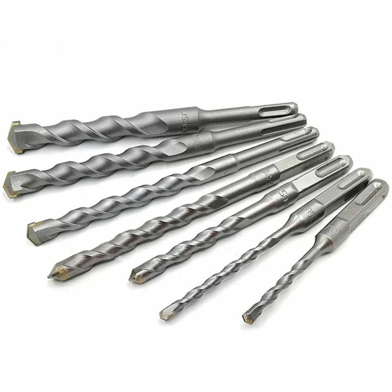 1PCS Electric Hammer Drill Bit 6/8/10/12mm Square / Round Shank, Chrome Vanadium Steel Plus for Masonry Concrete Cement Wall