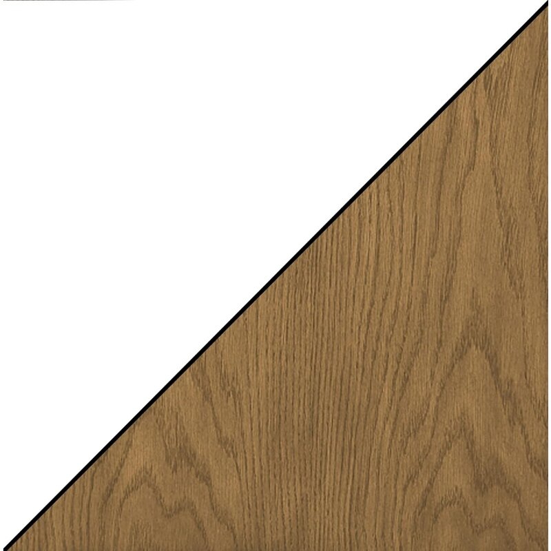 Table basse Omega, plateau en bois flotté/cadre blanc