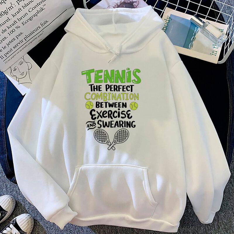 여성용 테니스 후드, 빈티지 스트리트웨어 풀오버, 애니메이션 후드