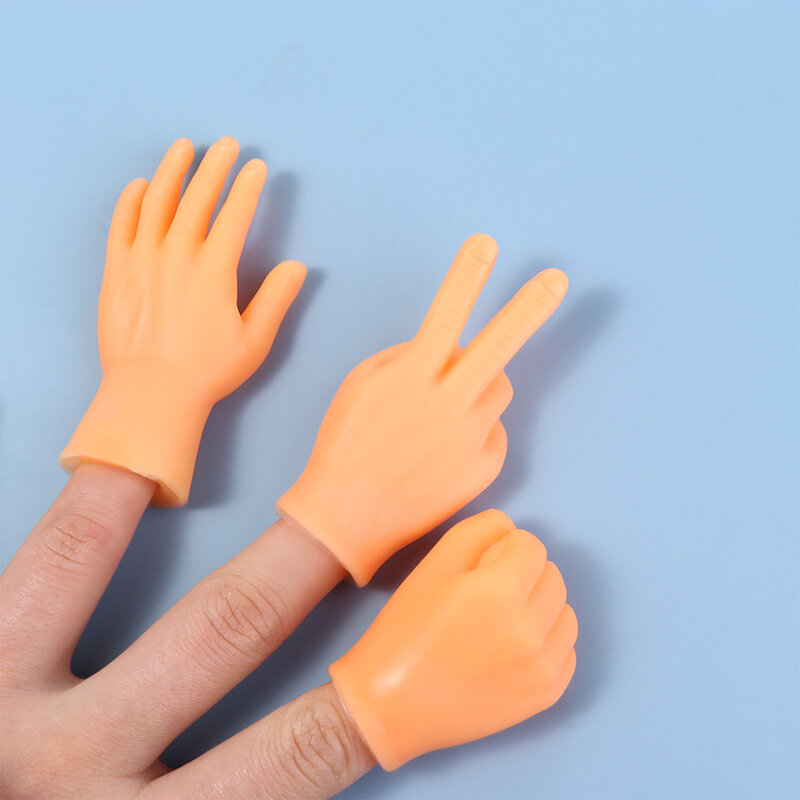 2pcs Funny Mini Hands Puppets Creative Tiny Finger Fidget Toys Small Hand Adult Kid Novelty Toys Halloween Gift