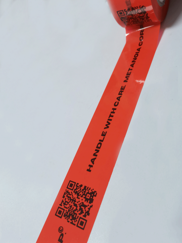 Индивидуальная красная лента с логотипом, клейкая лента