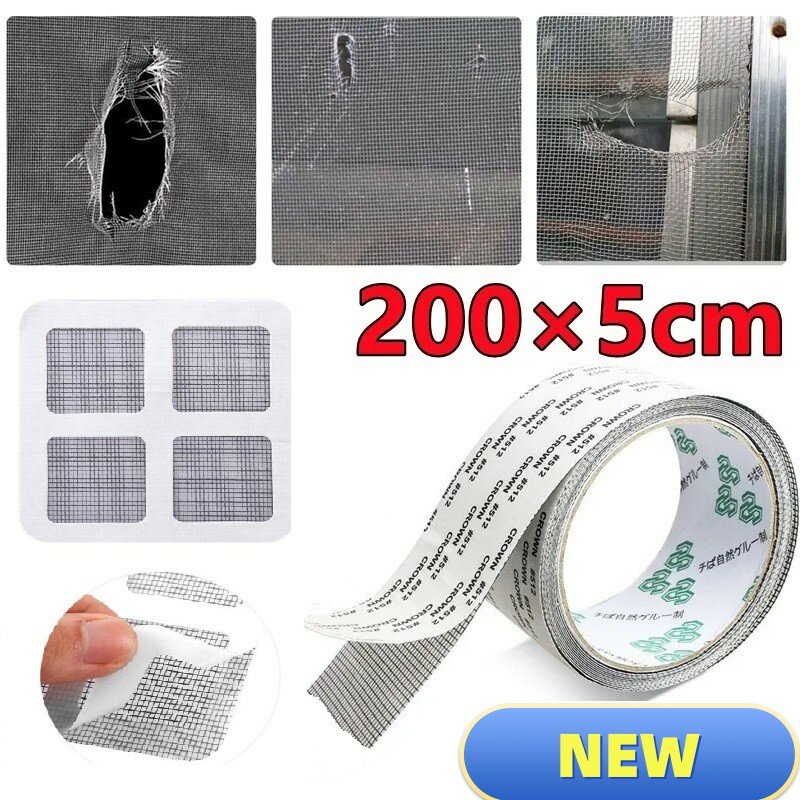 Auto-adesivo Janela Tela Mosquito Net Repair Tape, Cobrindo Wire Mesh, selo para porta lágrimas, furos Patch Repair