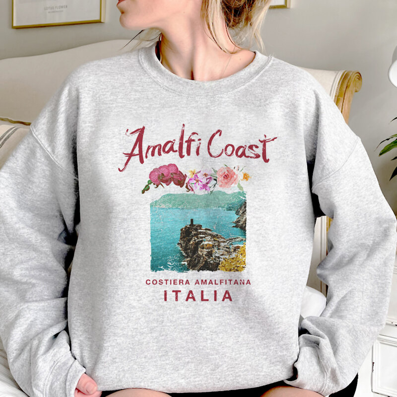 Włoskie bluzy damskie harajuku japońskie 2023 sweter zimowy kobiet estetyczne koszula z kapturem