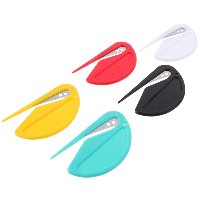 5 Pcs Letter Opener Cute Knives Openers Envelope Slitter Steel Mail Portable Package Opening Tool